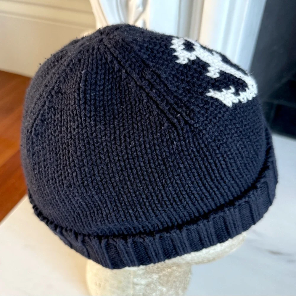 BABY GAP Toddlers Boys HAT Navy Blue Anchor Knit Beanie Size XS/S 12-24 months